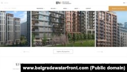 Internet stranica "Belgrade waterfront"-a