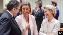 Pertemuan para menteri luar negeri Uni Eropa di Brussels, Belgia hari Senin (6/3). 