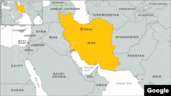 Peta wilayah Iran.