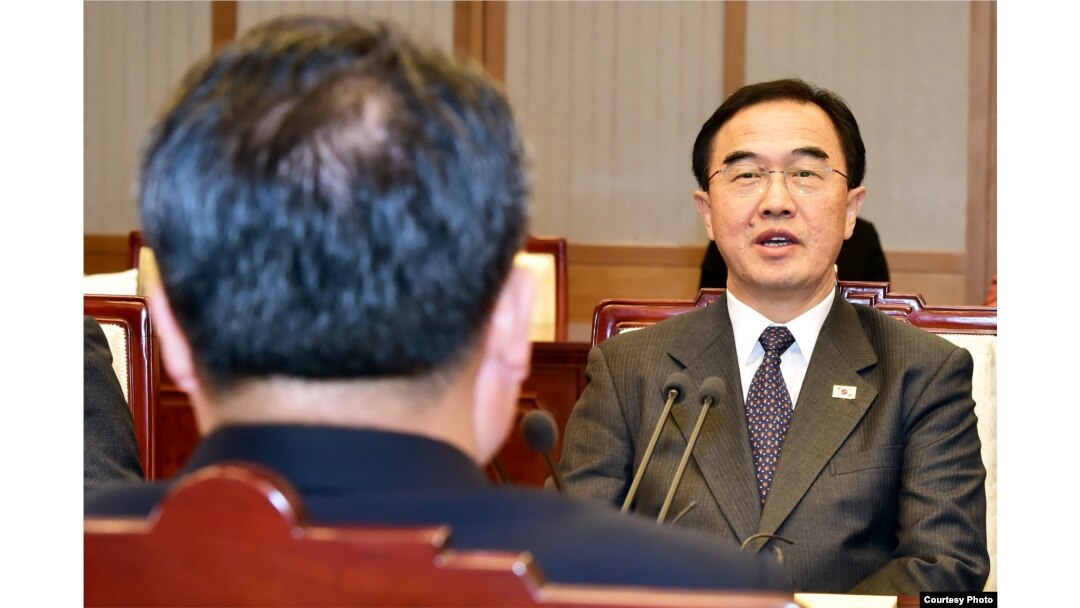 South Korean Unification Minister Cho Myoung-gyon at the 5th inter-Korean high-level talks on the implementation of the joint declaration of Pyongyang on October 15, 2018.