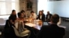 Cambodian tech entrepreneurs who participate in the International Visitor Leadership Program (IVLP) join a discussion at the Token office in San Francisco, California. (Sreng Leakhena/VOA Khmer)