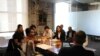 Cambodian tech entrepreneurs, who participated in the International Visitor Leadership Program (IVLP), visited Token office in San Francisco. (Sreng Leakhena/VOA Khmer)