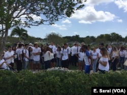 On what would have been her 15th birthday, Alyssa Alhadeff’s family unveiled her tombstone in the Star of David Memorial Garden Cemetery in Fort Lauderdale, Florida, May 1, 2018.