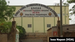 Siège du Syndicat national des enseignants du secondaire et du supérieur (SNESS) à Ouagadougou (VOA/Issa Napon)