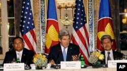 U.S. Secretary of State John Kerry chairs a meeting of the ASEAN Foreign Ministers in New York Friday, September 27.