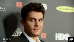 John Mayer attends the Rock and Roll Hall of Fame Induction Ceremony at the Nokia Theatre on April 18, 2013 in Los Angeles.