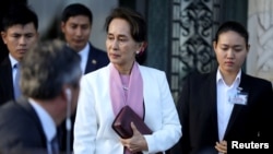 Bà Aung San Suu Kyi tại tòa quốc tế International Court of Justice (ICJ).