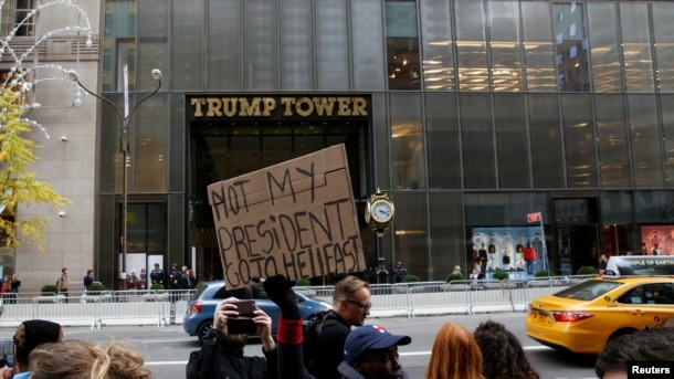 Protestas contra Donald Trump en Nueva York.