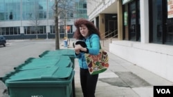 Anna tries to find trash that "speaks" to her.