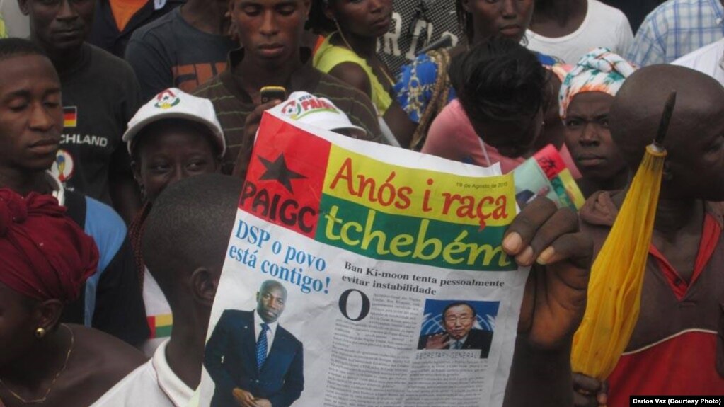 Manifestação, Bissau. 