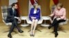 Macron, Merkel et May face aux sanctions commerciales américaines
