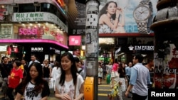 香港銅鑼灣購物區 (路透社資料圖片)