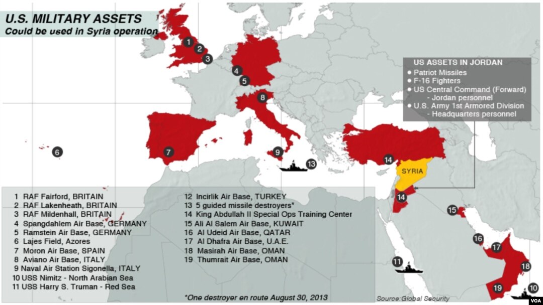 U.S. Military Assets - August 30, 2013