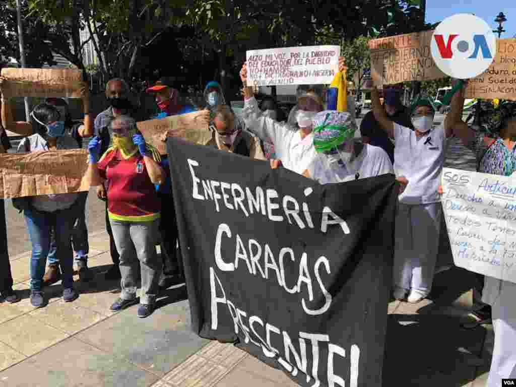 Esta es solo de las m&#225;s recienes protestas del gremio de enfermer&#237;a venezolana, que tan solo en octubre han protagonizado o acompa&#241;ado al menos otras dos movilizaciones.