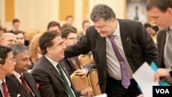 Михаил Саакашвили и Петр Порошенко