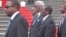 President Robert Mugabe with some state officials.