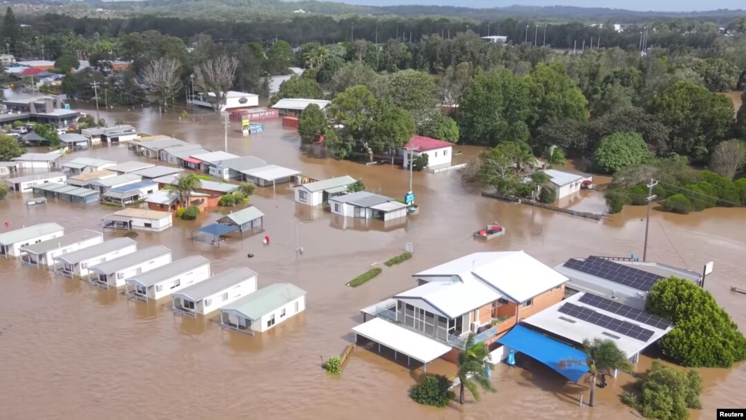 Kawasan Port Macquarie, New South Wales, Australia, terdampak banjir setelah hujan lebat 20 Maret 2021. (Alex McNaught, roving-rye.com photography / via REUTERS).
