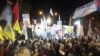Un acto político de la Coalición Multicolor en Uruguay. Foto de Leonardo Luzzi, VOA.