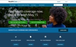 This image shows the main page of the HealthCare.gov website on Feb. 15, 2021.