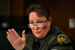 FILE - U.S. Border Patrol Chief Carla Provost testifies during a Senate Judiciary Border Security and Immigration Subcommittee hearing about the border, May 8, 2019, on Capitol Hill in Washington.
