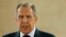 FILE - Russian Foreign Minister Sergei Lavrov recommends pulling back smaller-caliber weapons from the front lines of the Ukraine conflict. 