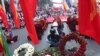 Protesters take part in a demonstration against the military coup in Mandalay, Myanmar, Feb. 22, 2021.