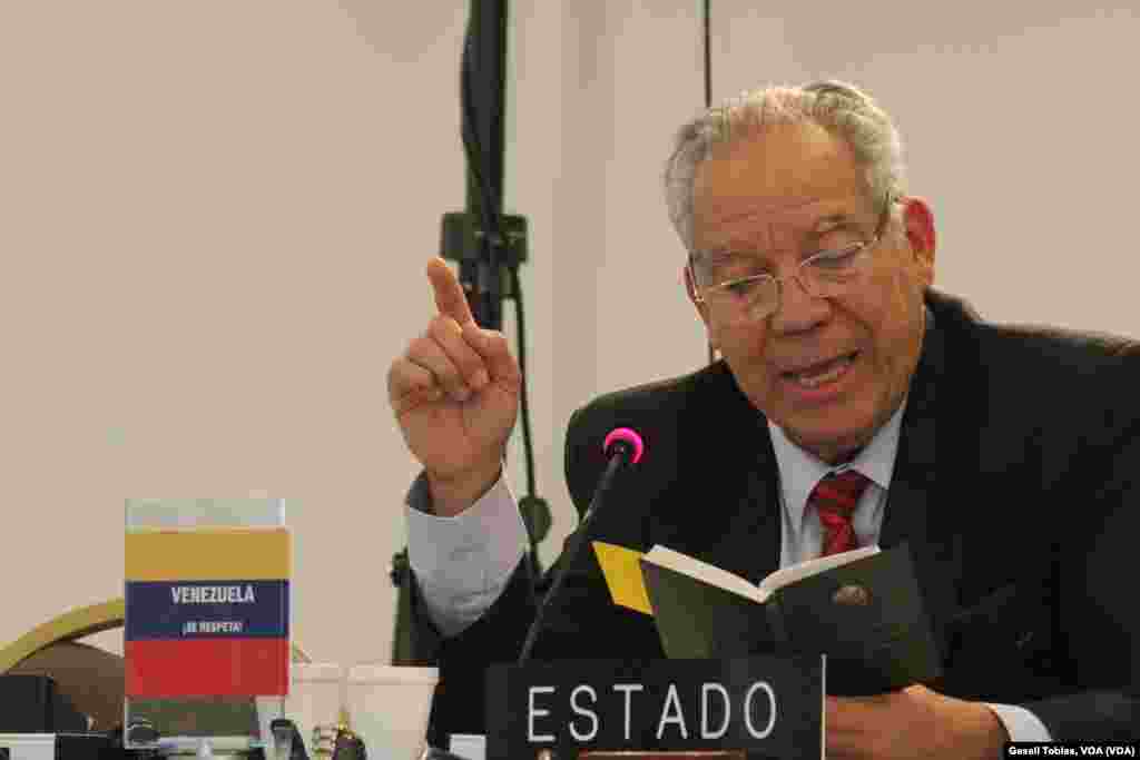 Germán Saltrón, agente del Estado para Derechos Humanos, sostuvo reiteradamente de que las acusaciones que pesan sobre el país, en materia de DD.HH. son falsas y buscan únicamente desestabilizar al gobierno de Nicolás Maduro.