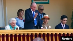 FILE PHOTO: Former Spanish King Juan Carlos attends a bullfight in Aranjuez, Spain, June 2, 2019. 