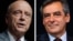 A combination of file photos shows Alain Juppe (L), current mayor of Bordeaux and Francois Fillon, a former prime minister, who lead in the first round French center-right presidential primary election, Nov. 20, 2016. 