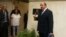 This Sept. 9, 2015 image released on the official Facebook page of the Israeli Embassy in Egypt shows Dore Gold, Israel's Foreign Ministry director-general at the re-opening of the embassy in Cairo, Egypt, four years after an Egyptian mob ransacked the site where the mission was previously located.