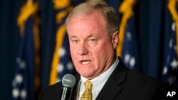 FILE – Pennsylvania state Sen. Scott Wagner, the Republican challenger in Democratic Gov. Tom Wolf's 2018 bid for re-election, in Blue Bell, Pa., Oct. 19, 2017.