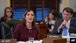 During a hearing by the Senate Armed Services Subcommittee on Personnel about prevention and response to sexual assault in the military, Sen. Martha McSally, R-Ariz., recounts her own experience with sexual assault while serving as a colonel in the Air Fo