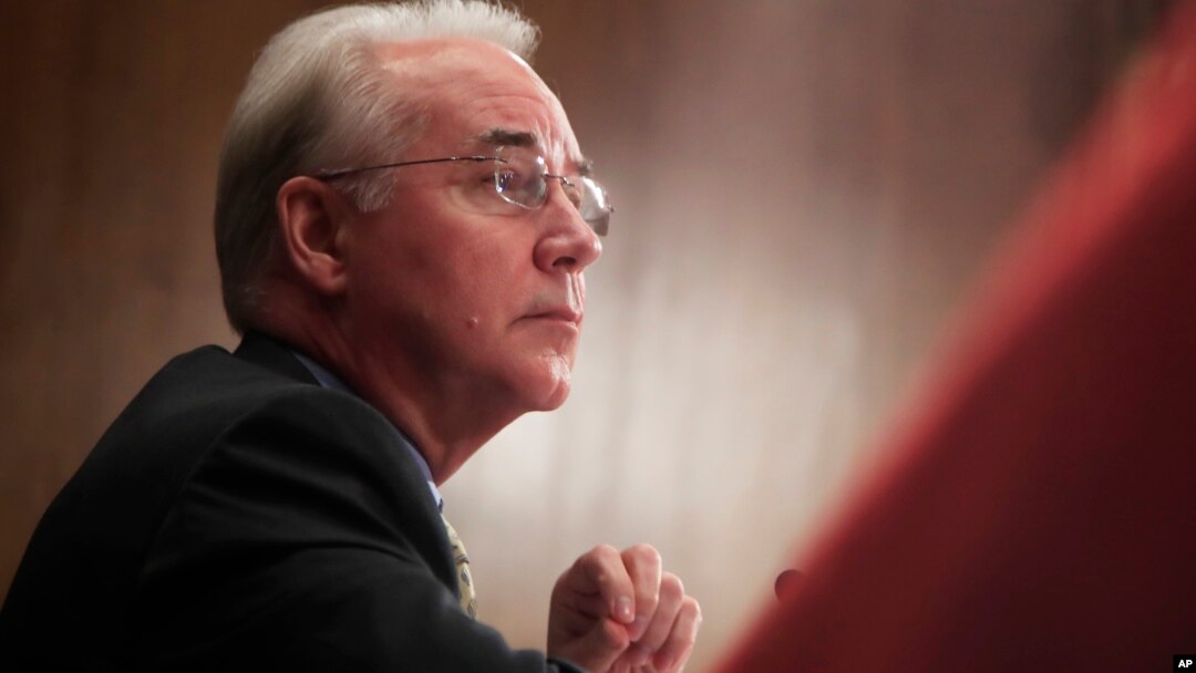 Trump nombró a Don J. Wright, subsecretario adjunto de salud, como secretario interino en sustitución de Price (en la foto). 

