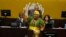 Pemmy Majodina, chief whip of the ruling African National Congress, addresses members of parliament in Cape Town, South Africa, Tuesday, Nov. 21, 2023. 