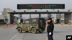 İki Korenin ortak sanayi bölgesi Kaesong'un giriş kapısı