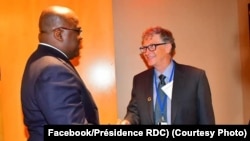 Président Félix Tshisekedi na bokutani na Bill Gate mokeli ya Micosoft Corporation na New York, 24 septembre 2019. (Facebook/Présidence RDC)