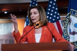 Speaker of the House Nancy Pelosi, D-Calif., speaks during a news conference on Capitol Hill, Sept. 24, 2020.