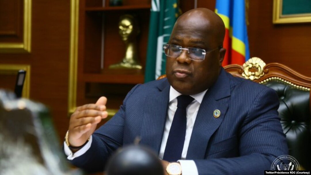 Perezida Félix Tshisekedi mu biro vyiwe i Kinshasa, kw'itariki ya 20/07/2021