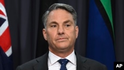 Australia's Deputy Prime Minister and Defense Minister Richard Marles speaks at Parliament House in Canberra, Wednesday, Nov. 9, 2022.