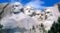 Photo shows the Mount Rushmore National Memorial, a massive sculpture depicting four U.S. presidents which was carved into Mount Rushmore in the disputed Black Hills region of South Dakota. 