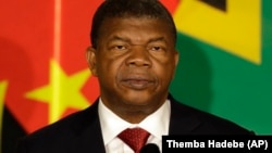 Le président de l'Angola Joao Lourenço lors d'une réunion à Pretoria, en Afrique du Sud, le 24 novembre 2017.