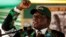 Zimbabwe's President Emmerson Mnangagwa speaks during the Extraordinary Congress of the ruling ZANU-PF party in Harare, Zimbabwe, Dec. 15,2017.