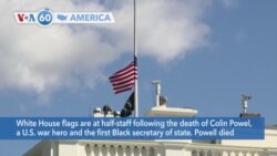 VOA60 Ameerikaa - VOA60 America - White House flags at half-staff following the death of Colin Powel