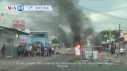 VOA60 World- Opposition supporters take to the streets in Mozambique after Constitutional Court confirmed presidential poll results