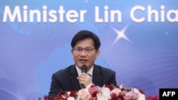 FILE - Taiwan's Foreign Minister Lin Chia-lung answers questions from media during an international press briefing in Taipei on July 19, 2024. He wrapped up a weeklong trip to Europe Sunday after meeting European lawmakers in Brussels. 