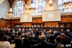 Mahkamah Internasional (ICJ) di Den Haag pada 19 Juli 2024. (Foto: AFP)