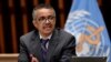 FILE - World Health Organization Director-General Tedros Adhanom Ghebreyesus attends a news conference in Geneva.