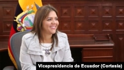 María Alejandra Vicuña. Foto: Vicepresidencia de Ecuador.