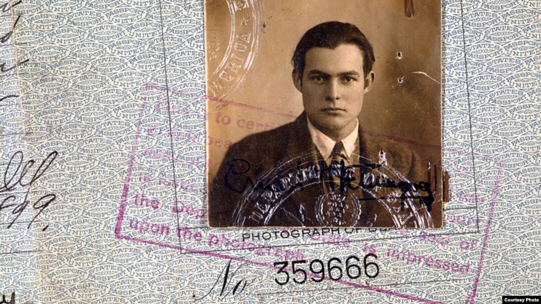 Hemingway’s 1923 passport (detail), 1923, from The Ernest Hemingway Photograph Collection. (John F. Kennedy Presidential Library and Museum)