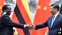 UMongameli Emmerson Mnangagwa loMongameli Xi Jinping wakwele China.